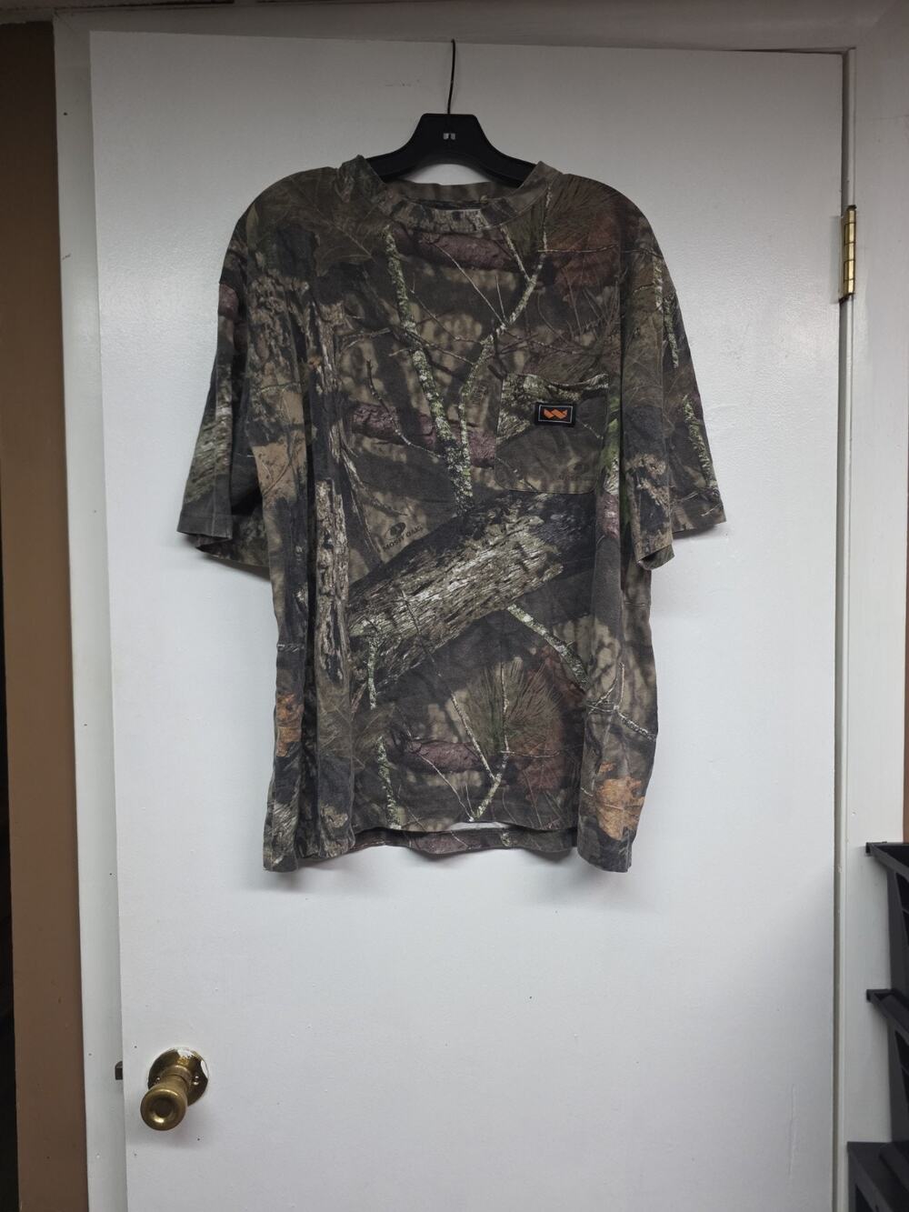 Walls Mossy Oak Camo Pocket T-Shirt Men’s L Short Sleeve Hunting Tee